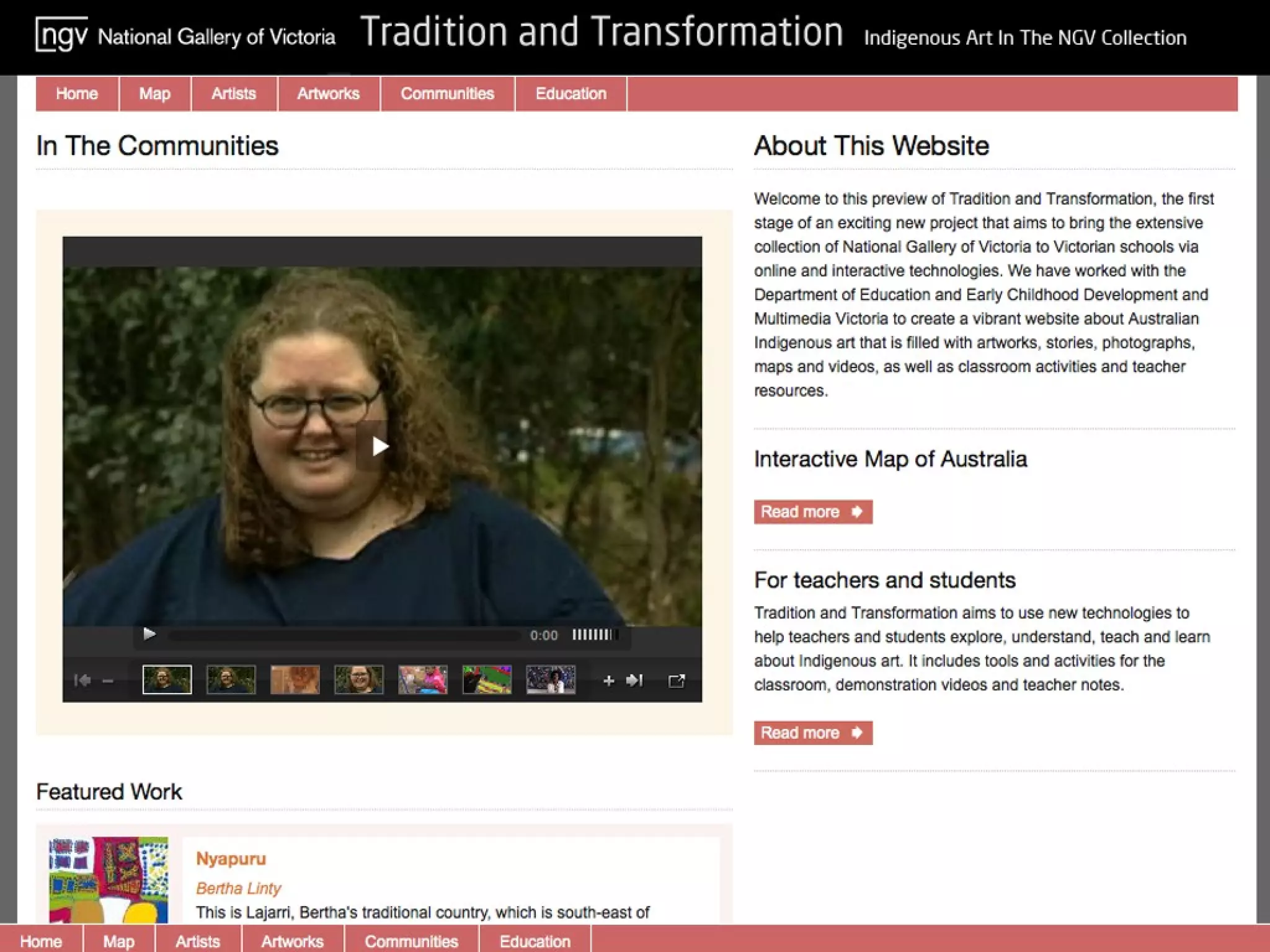 The Project Produce 2 rich education resources based on 2 areas of the NGVs collection featured in past exhibitions: Indigenous art 