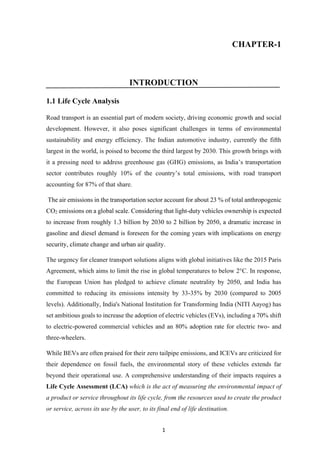 Life Cycle Analysis of Electric and Internal Combustion Engine Vehicles ...