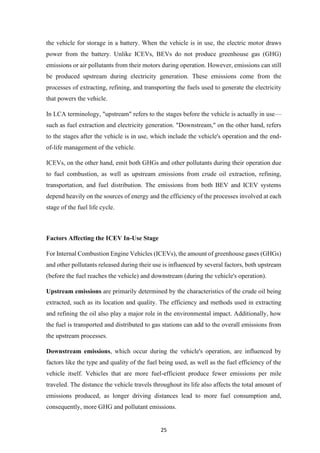 Life Cycle Analysis of Electric and Internal Combustion Engine Vehicles ...