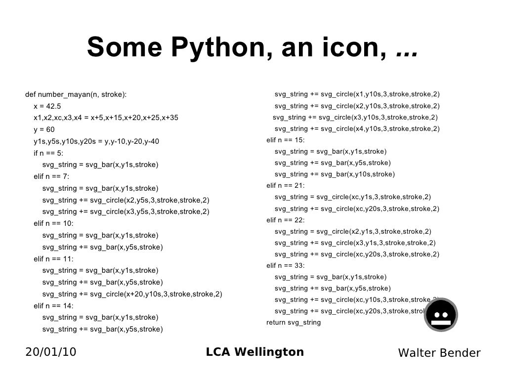 Some Python, an icon,