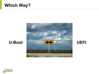 Which Way?
U-Boot UEFI
 