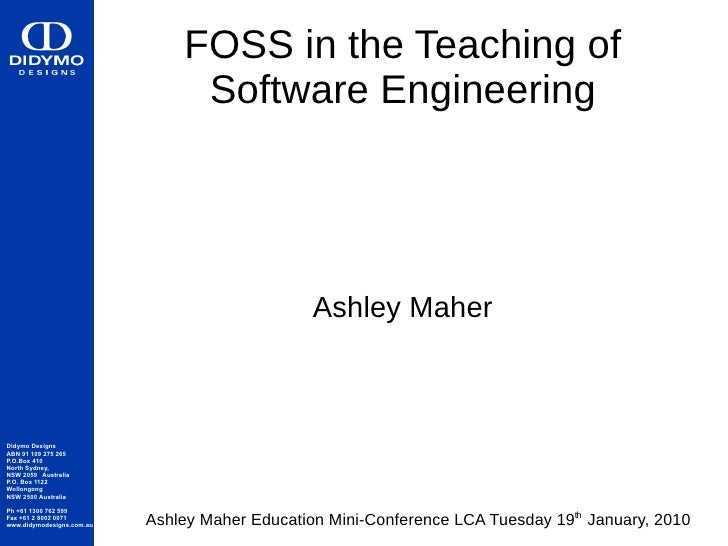 Teaching software engineering using FOSS
