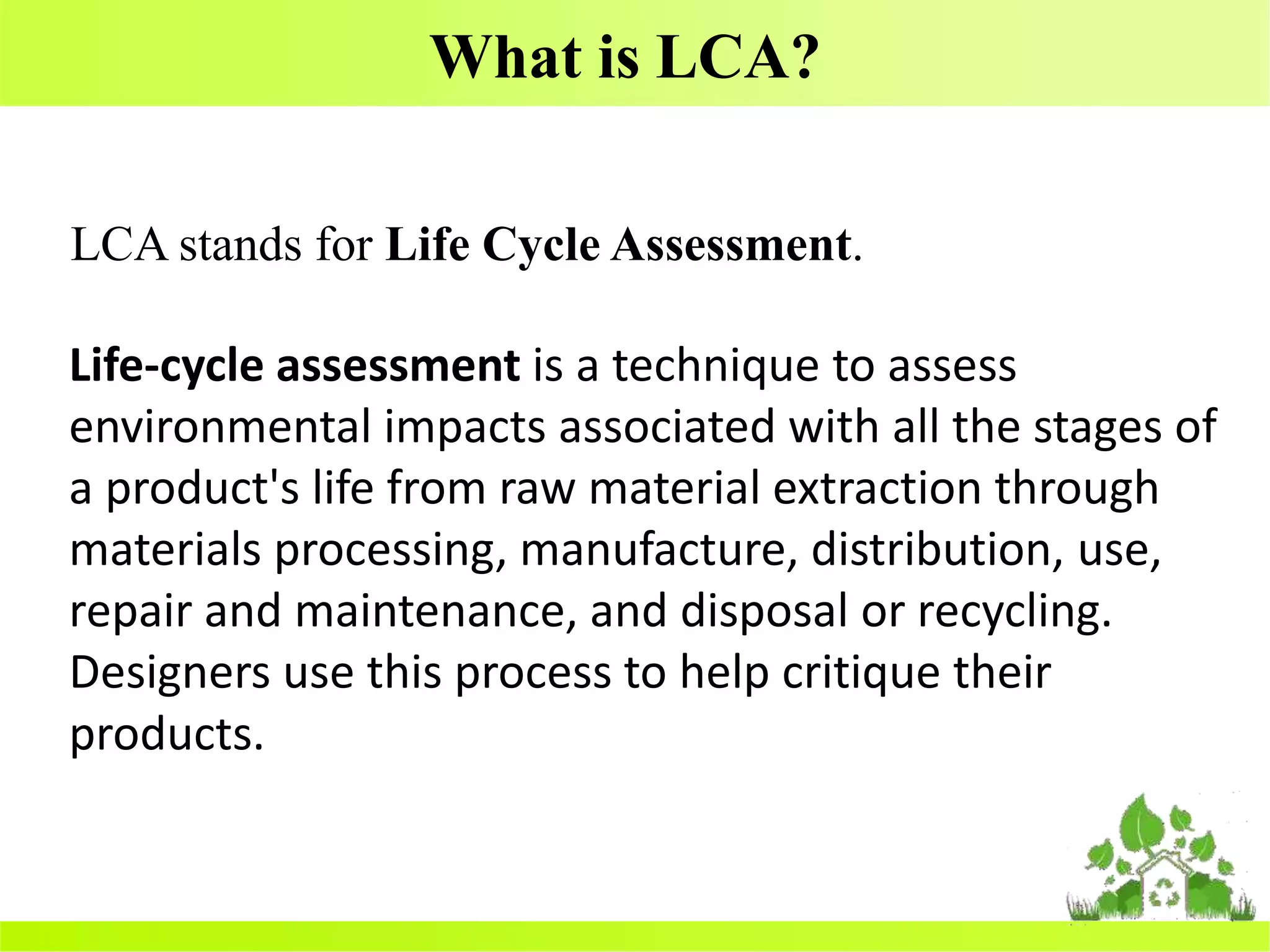 Lca approaches ppt | PPTX