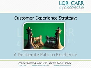 Customer Experience Strategy:




A Deliberate Path to Excellence
 