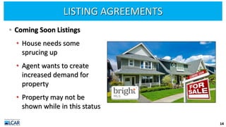 LCAR Unit 17 - Listing Agreements and Buyer Representation Contracts - 14th Edition Revised