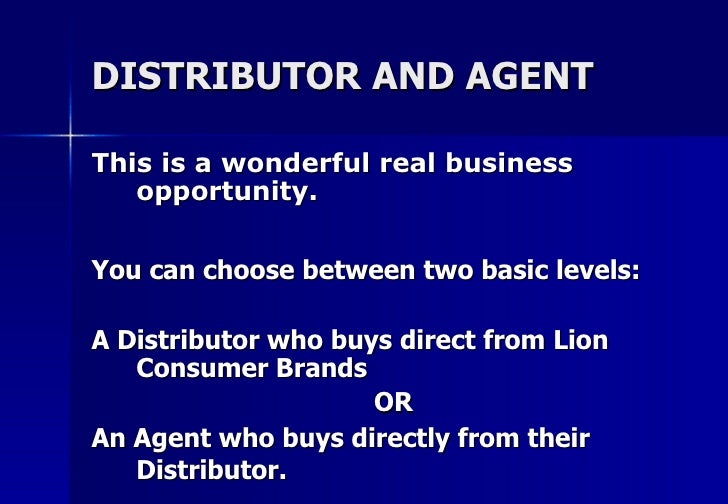 Lion Consumer Distributor & Agent Info