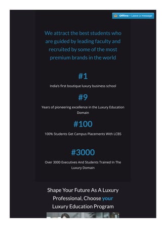 luxury brand management courses - LCBS | PDF