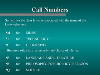 Lc Call Number Class Ranges Lc call number_power_point_presentation | PPT