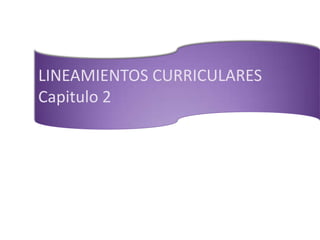 LINEAMIENTOS CURRICULARES
Capitulo 2

 