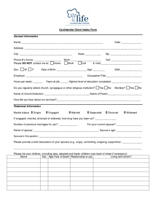 Lcc Client Intake Form