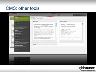 CMS: other tools
 