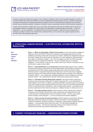 Electrical & Communications Services in Underground Mining: Australasia ...
