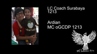 Ardian
MC oGCDP 1213
LC Coach Surabaya
1213
 