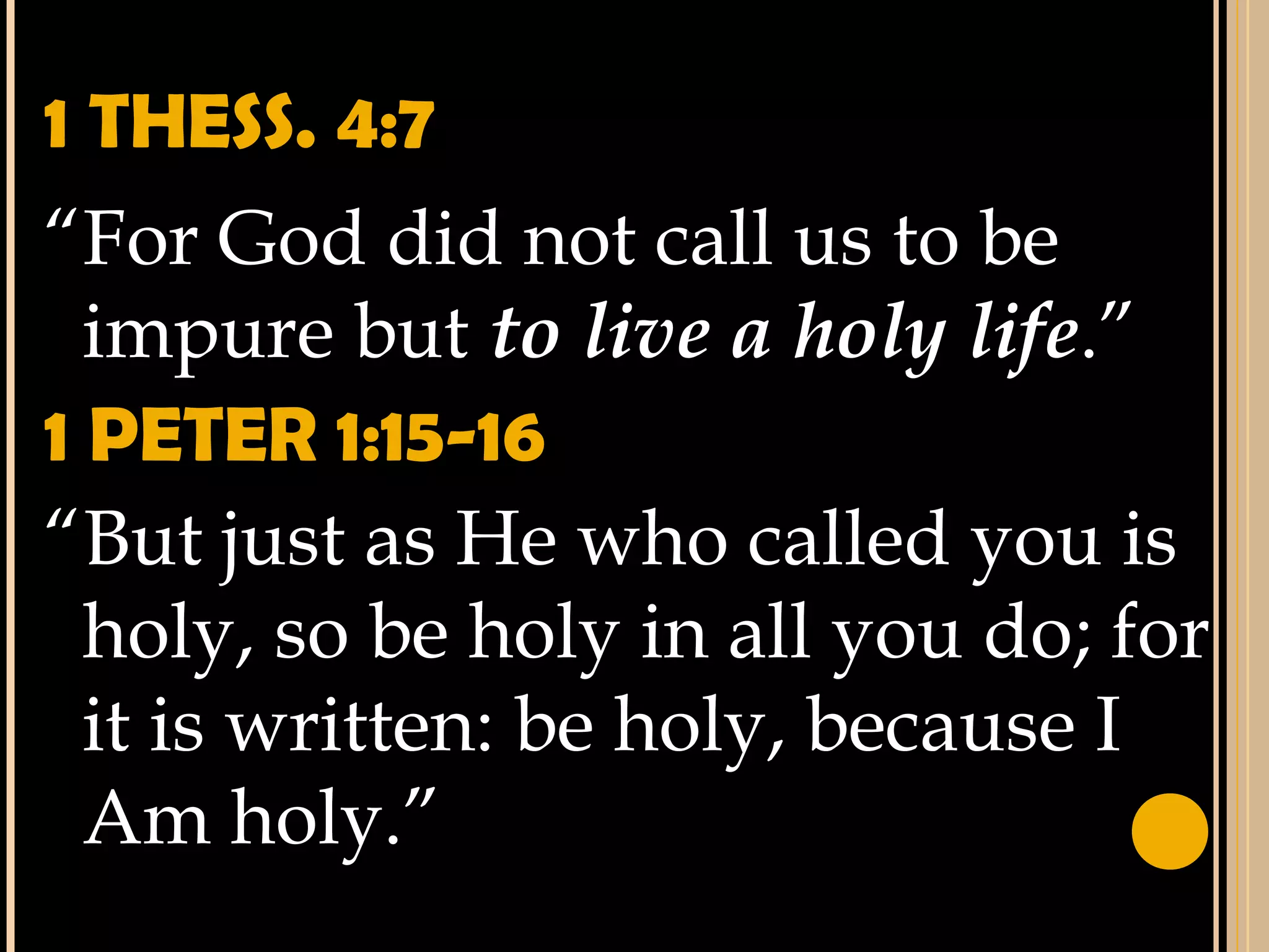 Walk In Holyness A call to walk in holiness | PPT