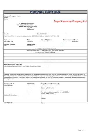 Lc demo guest supplies plc (lcpc) | PDF