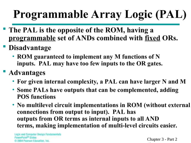 programmable logic arrays, programmable logic designs, | PPT