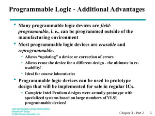 programmable logic arrays, programmable logic designs, | PPT