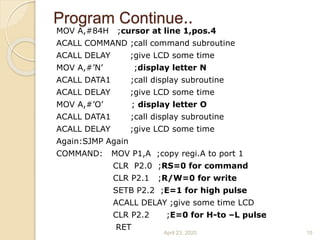 Lcd interfacing1 | PPT