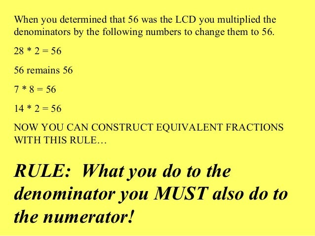 Least Common Denominator least-common-denominator