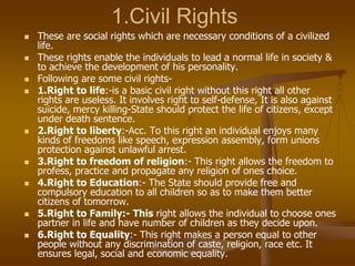 Basic Life Rights Lcd right left Citizens of a state enjoys certain rights and privileges ...
