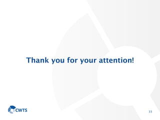 Thank you for your attention!
33
 