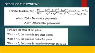ORDER OF THE SYSTEMS
 