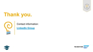 Contact information:
LinkedIn Group
Thank you.
 