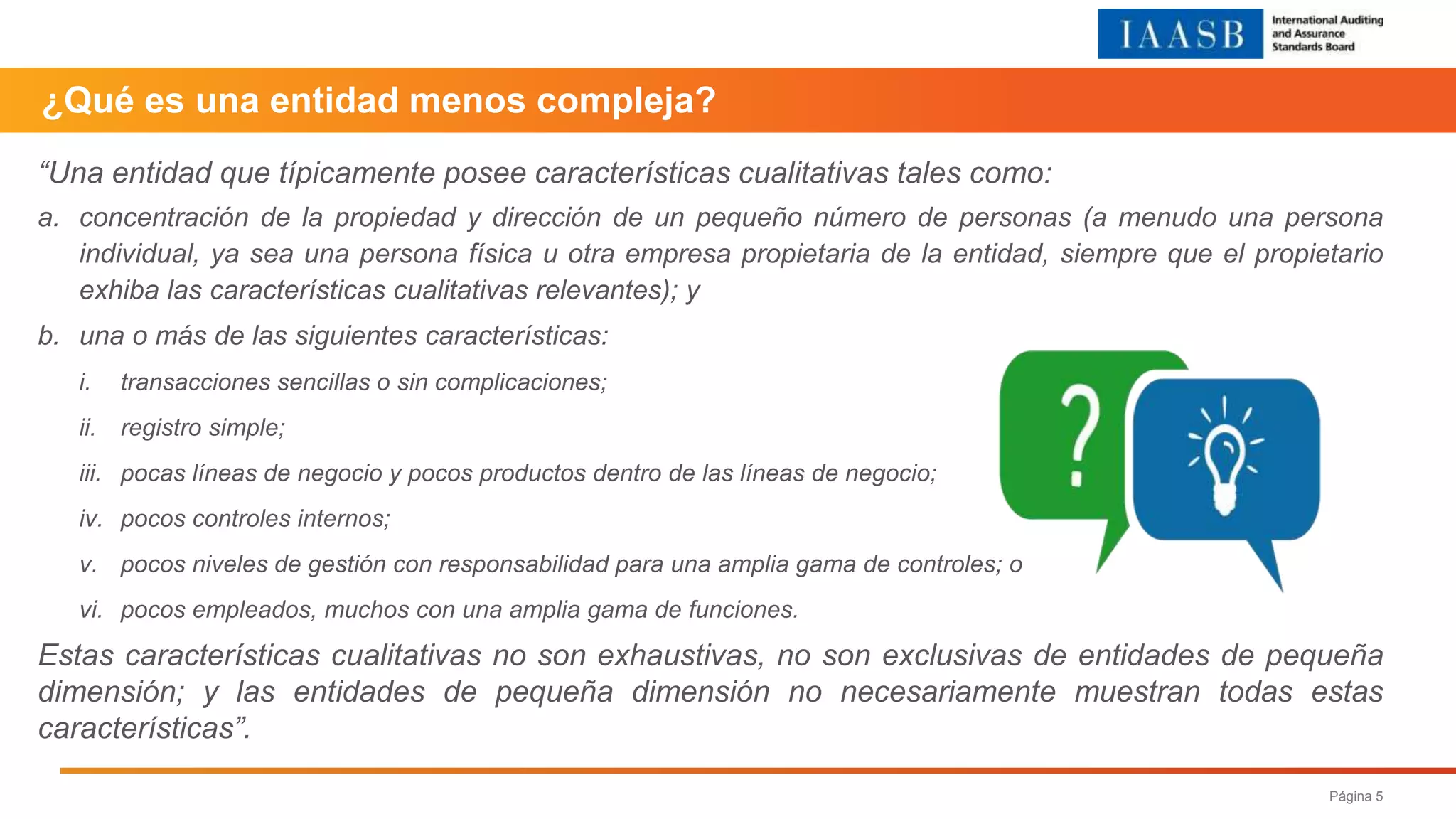 Audits of Less Complex Entities Webinar (Spanish) | PPTX | Business ...