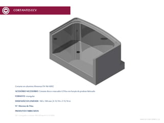 Cortanteem alumínioAlimentarEN AW-6082
ACESSÓRIO NECESSÁRIO: Cortantediscoe marcador MCV6xx em funçãodoprodutofabricado
FORMATO: retangular
DIMENSÃO DA UNIDADE: 160 x 100 mm | 6 15/16 x 3 15/16 in
Nº. Máximo de Filas:
PRODUTOS FABRICADOS:
REF.:Esmagador eCortante160x100Spec01V1ECV600
MESA DECORTEMCV | 32
CORTANTESECV
 