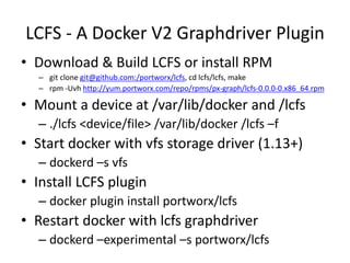 LCFS - Storage Driver for Docker | PPTX