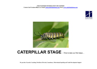 FOR FURTHER I FORMATIO OR SUPPORT
       Contact Joel Graham-Blake on: Email: joel@cultiv8solutions.com Web: www.cultiv8solutions.com




CATERPILLAR STAGE                                                               - Time to take our first steps




We provide: Executive Coaching, Workforce Diversity Consultancy, Motivational Speaking and Youth Development Support
 