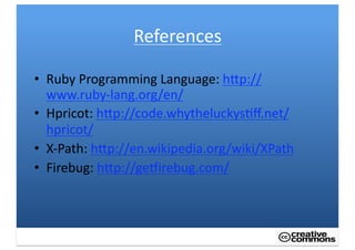 HTML Parsing With Hpricot