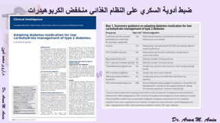 (ضبط أدوية السكر على النظام الغذائي منخفض الكربوهيدرات (نظام اللوكارب