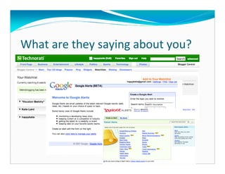 What are they saying about you?
 