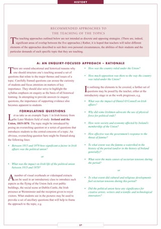 Lc history guidelines for teachers | PDF