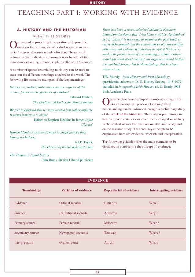 Lc history guidelines for teachers