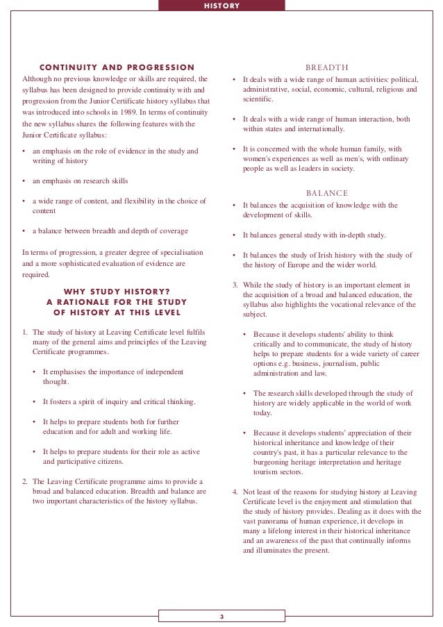 Lc history guidelines for teachers