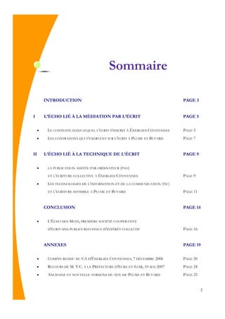 L Echo Des Mots Rapport De Stage Sept 2007