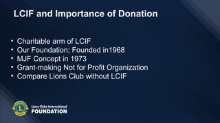 Lcif Graphics Comprehensive Overview of Lions Clubs International Foundation (LCIF ...