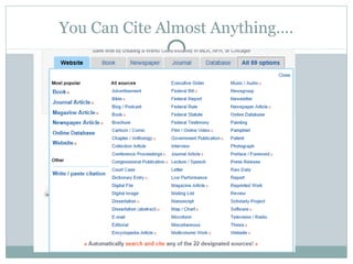 You Can Cite Almost Anything….
 