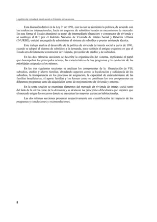 Política de vivienda de interés social en colombia | PDF