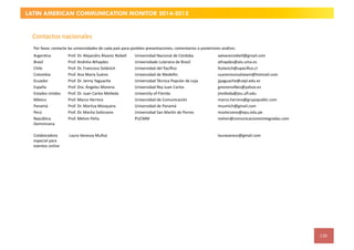 Latin American Communication Monitor 2014/15