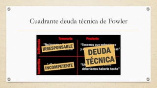 Cuadrante deuda técnica de Fowler
 