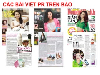 CÁC BÀI VIẾT PR TRÊN BÁO
 