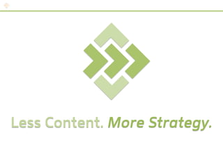 Less Content. More Strategy.
 