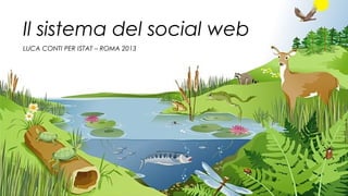 Il sistema del social web
LUCA CONTI PER ISTAT – ROMA 2013
 