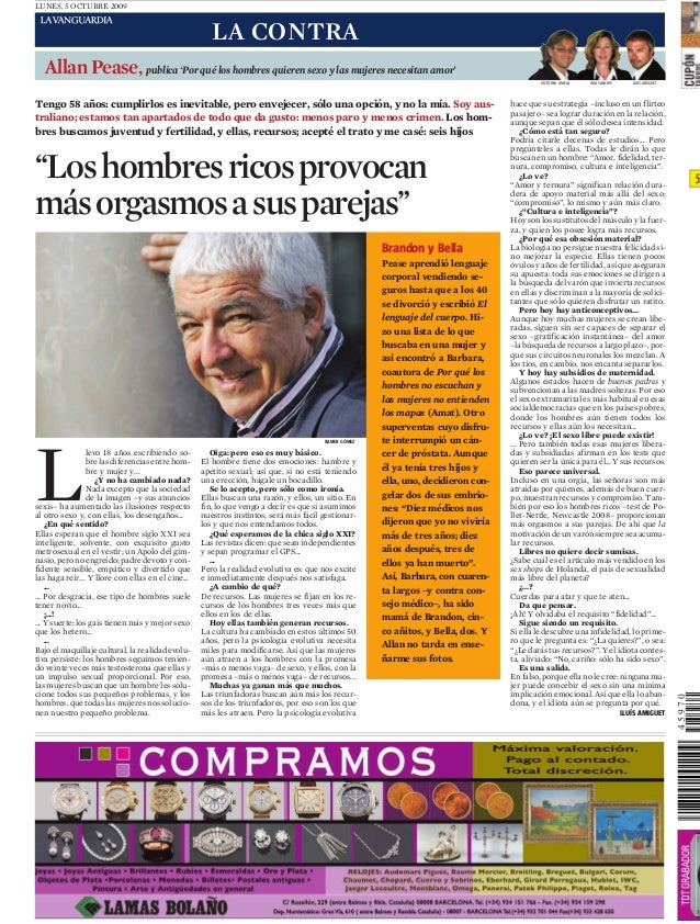 La Contra de La Vanguardia a Allan Pease (Lunes, 5 de