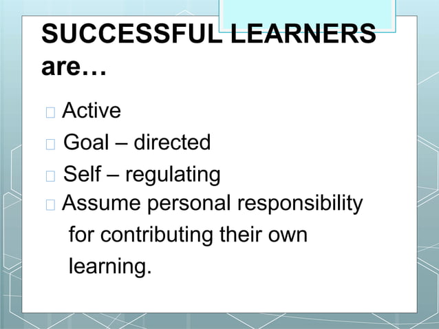 The 14 learner-centered principles are classified into four categories ...