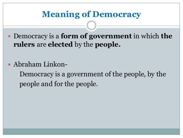 Features Of A Democratic Electoral System