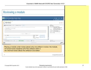 Ibm Doors Requirement Module Reviewing requirements | PDF